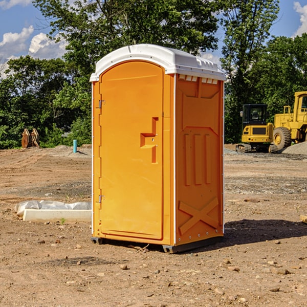 how often are the portable restrooms cleaned and serviced during a rental period in Onset